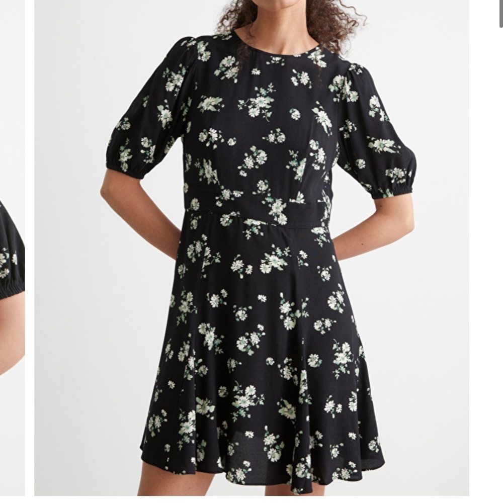 & Other Stories Puff Sleeve Floral Dress - Picture 1 of 2